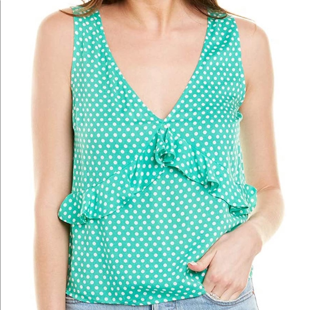 BB DAKOTA Women's Spotted in Dots Printed Rayon Twill Top